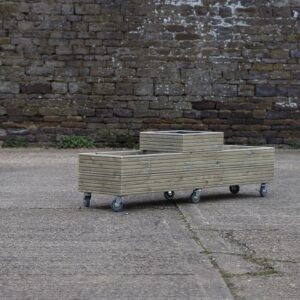 3 Celled 2 High Decking Planter On Castors