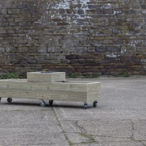3 Celled 2 High Decking Planter On Castors