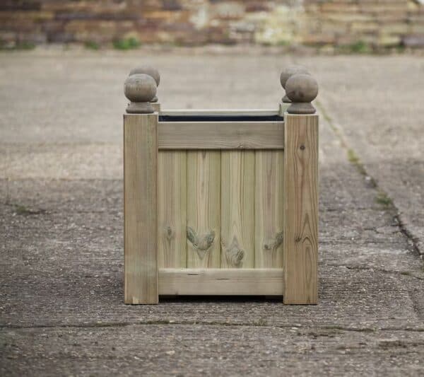 Versailles Wooden Planter with Finial Posts - Image 5
