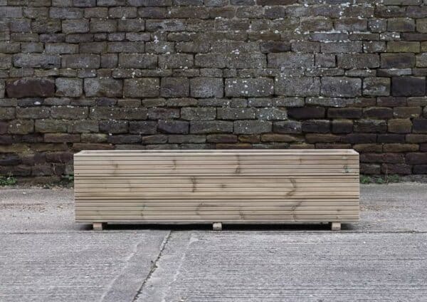 High Rectangular Planter on Feet – Ribbed Budget Decking.. - Image 4