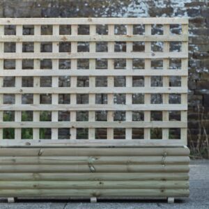 Rectangular High Charnwood Planter with 100cm Trellis