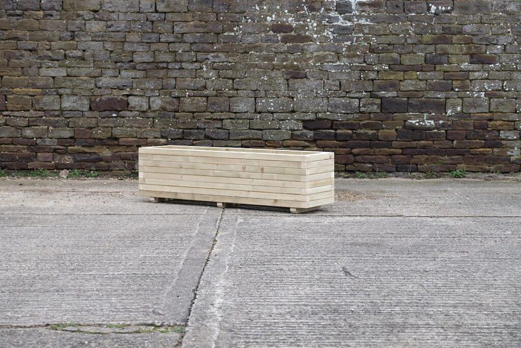 Block Style Rectangular High Durable Planter Garden Wooden Planter Pot on Feet*