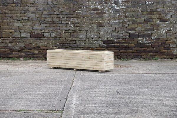 Rectangular High Planter with 100cm Trellis – Block Style - Image 5