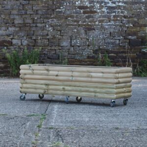 Rectangular 2 Row Charnwood Decorative Planter On Castors