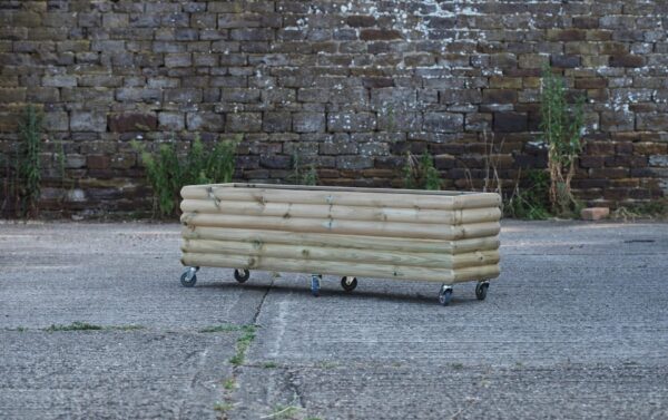 Rectangular 2 Row Charnwood Decorative Planter On Castors