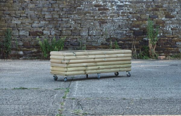 Rectangular High Charnwood Planter on Wheels - Image 4