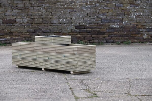 High Celled Planter on Feet – Ribbed Decking - Image 5