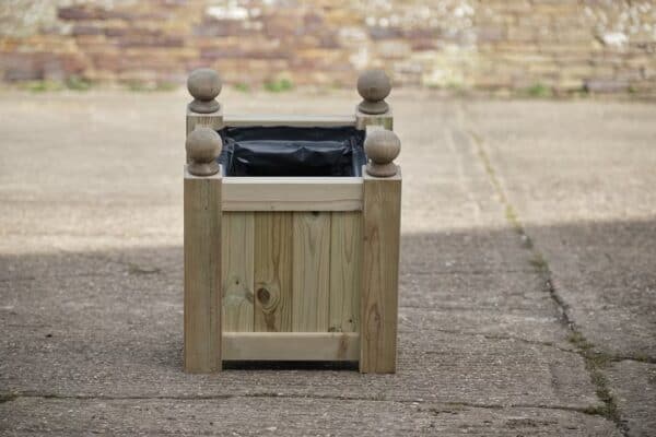 Versailles Wooden Planter with Finial Posts - Image 3