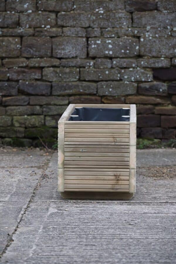 High Rectangular Planter on Feet – Ribbed Budget Decking.. - Image 2