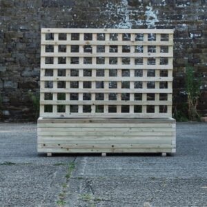 Rectangular High Planter with 100cm Trellis – Block Style