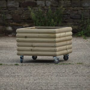 Square 2 Row Charnwood Decorative Planter On Castors