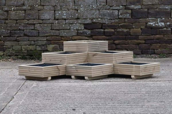 3 Tiered L Shaped Decking Corner Planter