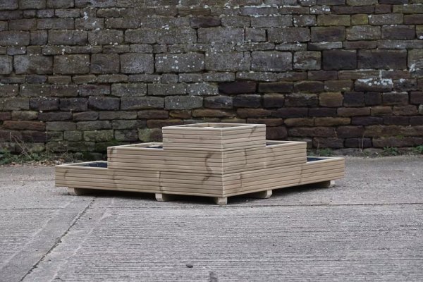 3 Tiered L Shaped Decking Corner Planter