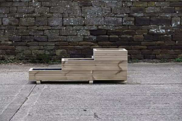 3-Tier L-Shaped Corner Planter (No Front Cell) – Ribbed Decking... - Image 5