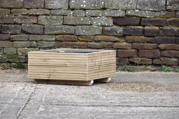 Square 2 Row Decking Planter with Trellis