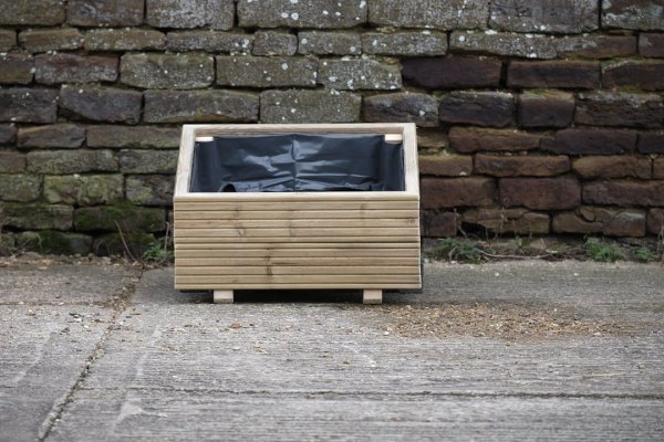 Square 2 Row Decking Planter with Trellis