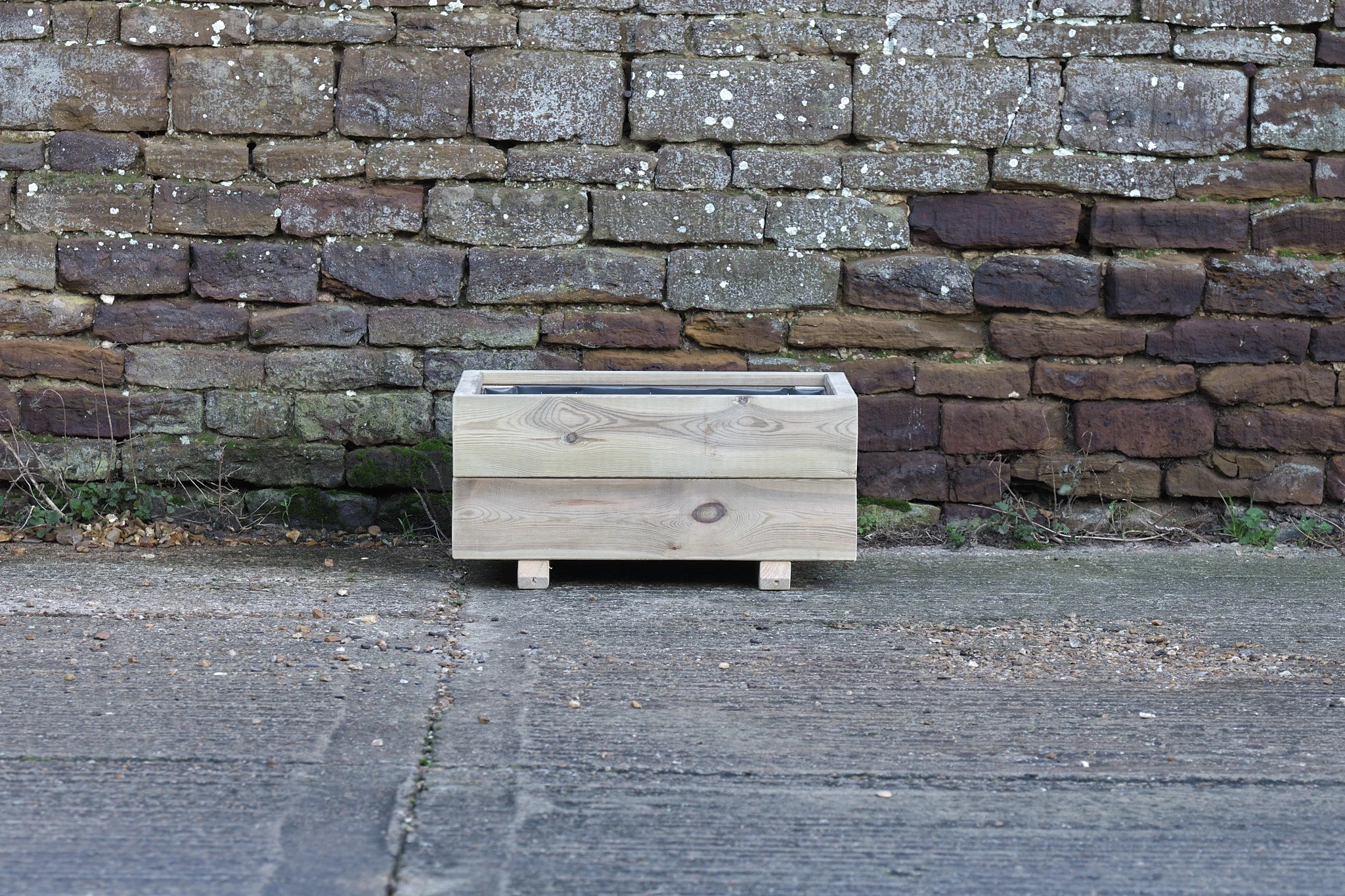 Square 2 Row Smooth Decking Planter
