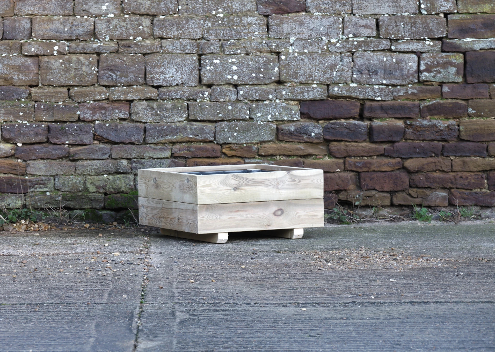 Square 2 Row Smooth Decking Planter