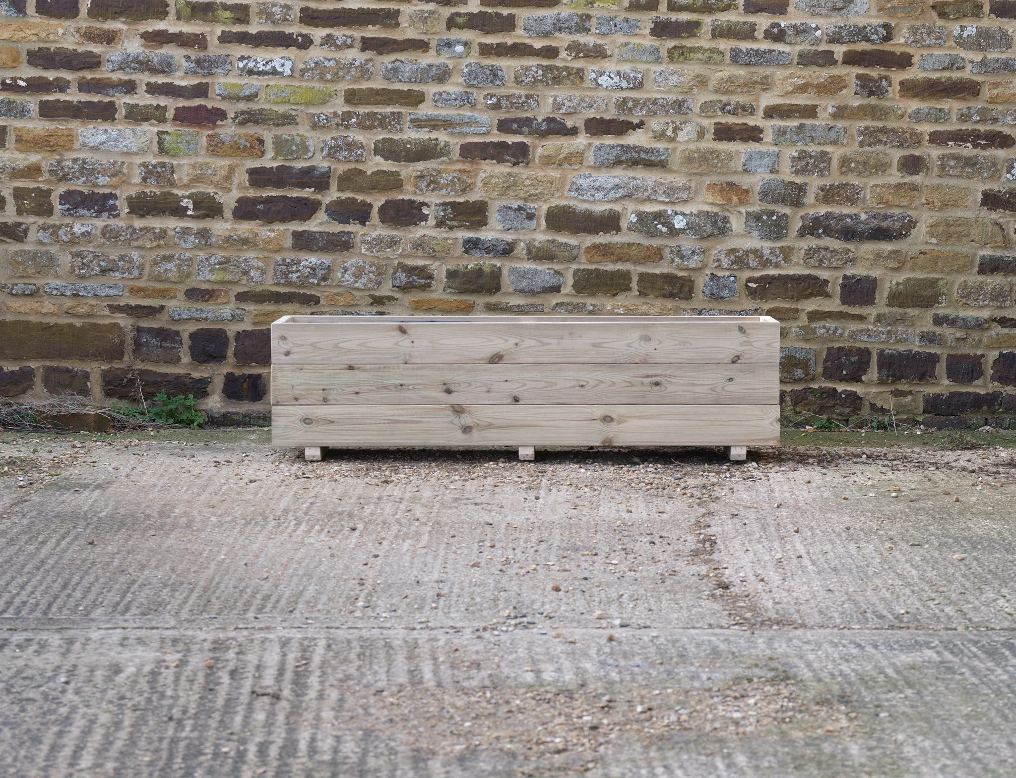 Rectangular 3 Row Smooth Decking Planter