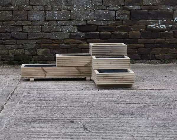 3-Tier L-Shaped Corner Planter (No Front Cell) – Ribbed Decking... - Image 4