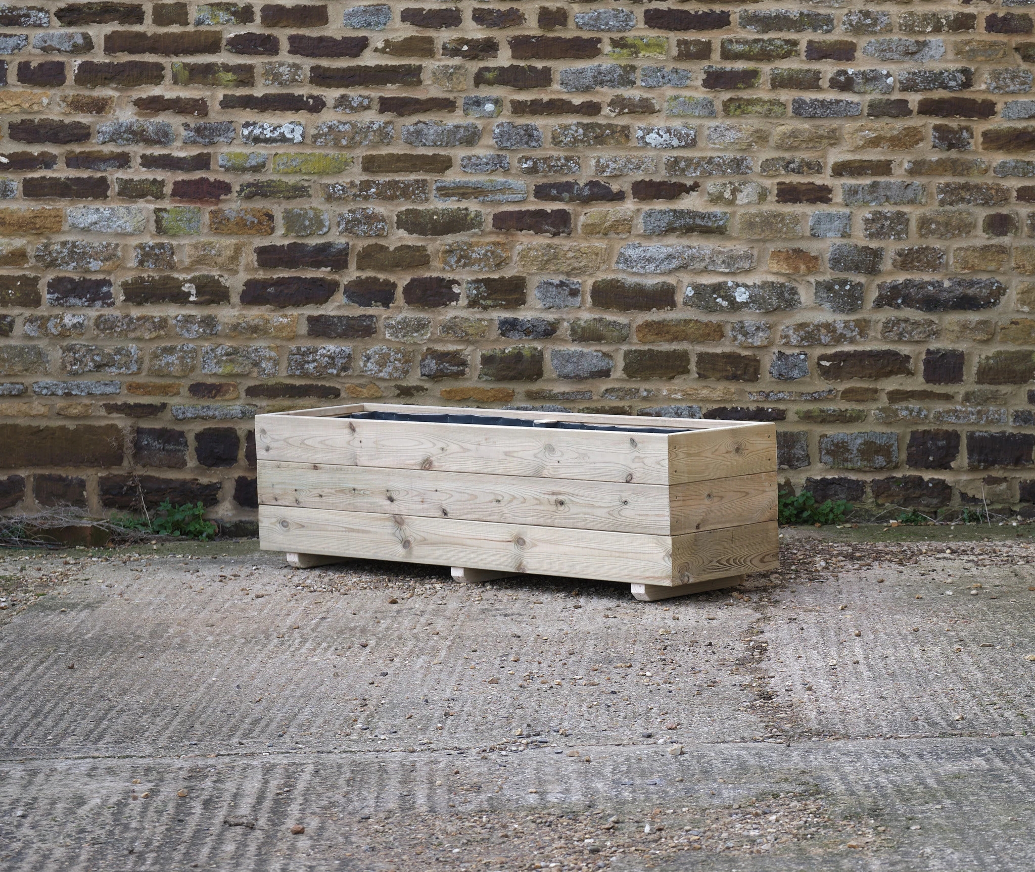 Rectangular 3 Row Smooth Decking Planter