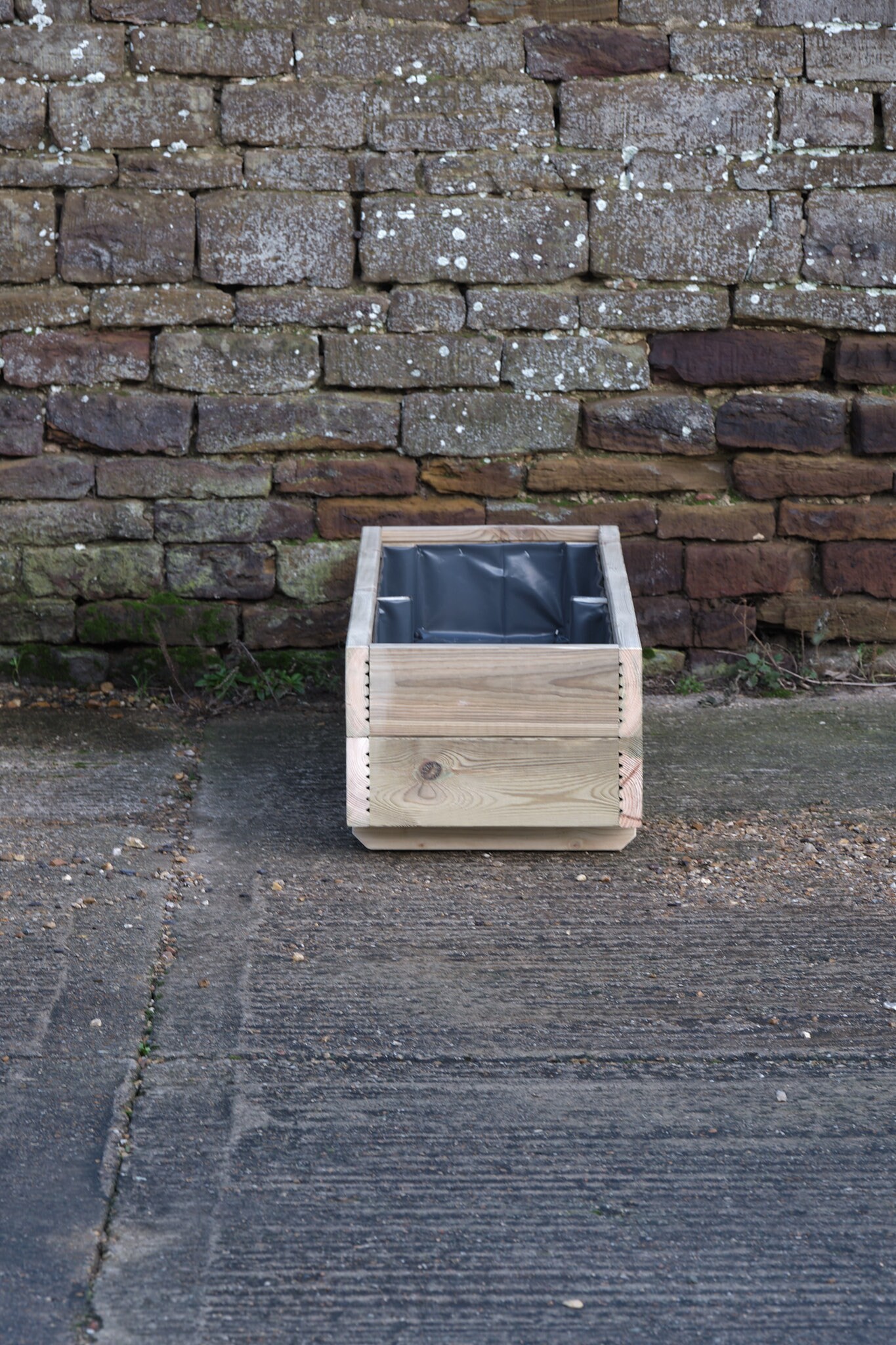 Rectangular 2 Row Smooth Budget Decking Planter