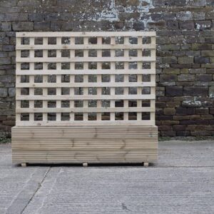Rectangular 3 Row Budget Decking Planter with Trellis