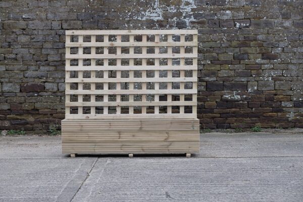 Rectangular 3 Row Budget Decking Planter with Trellis