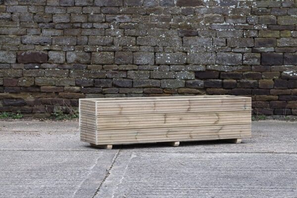 Rectangular 3 Row Budget Decking Planter with Trellis