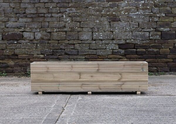 Rectangular 3 Row Budget Decking Planter with Trellis