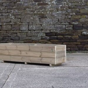 Rectangular 3 Row Budget Decking Planter with Trellis