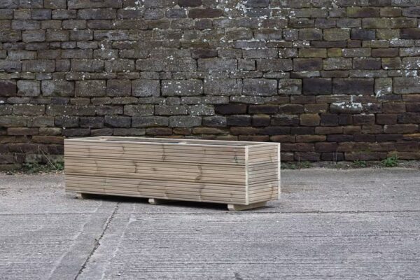 Rectangular 3 Row Budget Decking Planter with Trellis