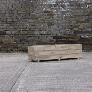 Rectangular 3 Row Decking Planter With Trellis