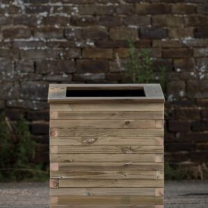 Square Block Style Planter With Capping