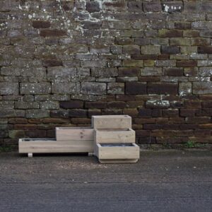 3 Tiered L Shaped Smooth Decking Planter without Front Cell