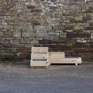 3 Tiered L Shaped Smooth Decking Planter without Front Cell