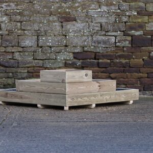 3 Tired L Shape Smooth Decking Planter with Front Cell