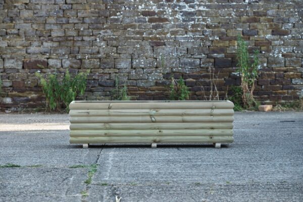 Rectangular High Charnwood Planter with 100cm Trellis - Image 3