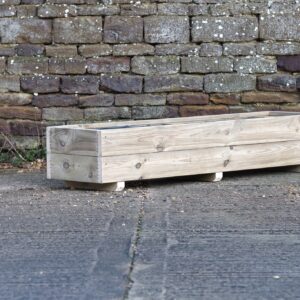 Rectangular 2 Row Smooth Budget Decking Planter