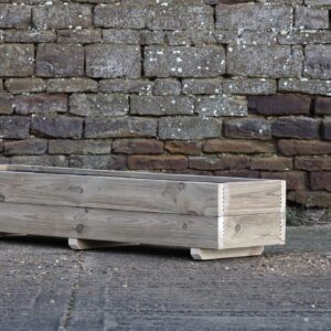 Rectangular 2 Row Smooth Budget Decking Planter