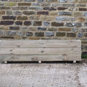 Rectangular 3 Row Smooth Budget Decking Planter with Trellis