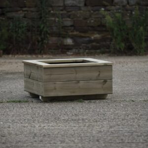 Square 2 Row Smooth Decking Planter With Capping