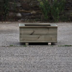 Square 2 Row Smooth Decking Planter With Capping