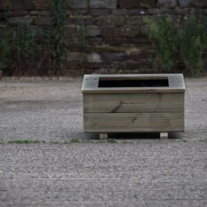 Square 2 Row Smooth Decking Planter With Capping