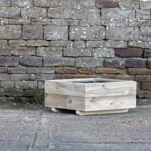 Square 2 Row Smooth Decking Planter