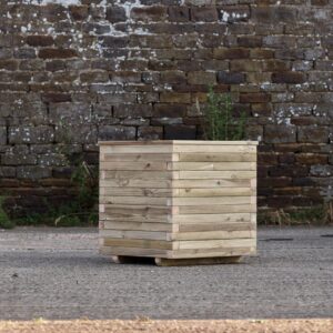 Square Block Style Planter With Capping