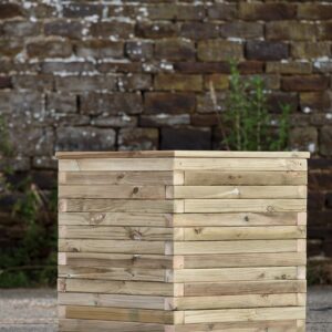 Square Block Style Planter With Capping