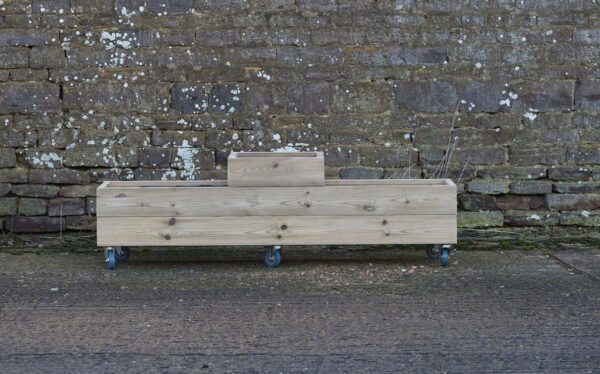 Low Celled Planter on Wheels – Smooth Decking - Image 5