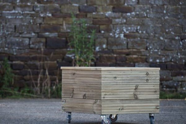 High Square Planter With Capping and Wheels - Image 5