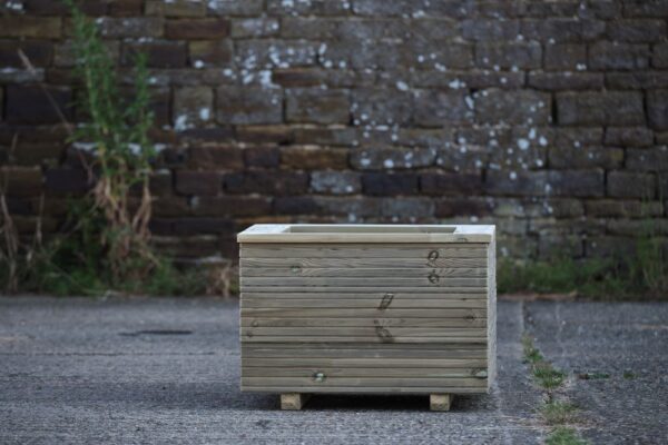 High Square Planter with Capping – Ribbed Decking - Image 5